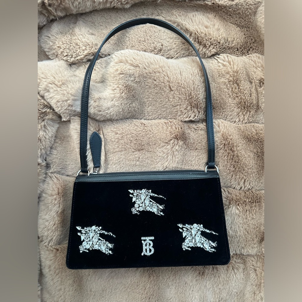 Burberry Equestrian Knight Crystal Shoulder Bag